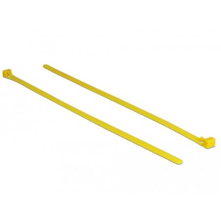 DeLOCK 18761 fascetta Releasable cable tie Nylon Giallo 100 pz