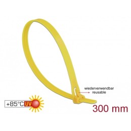 DeLOCK 18761 fascetta Releasable cable tie Nylon Giallo 100 pz