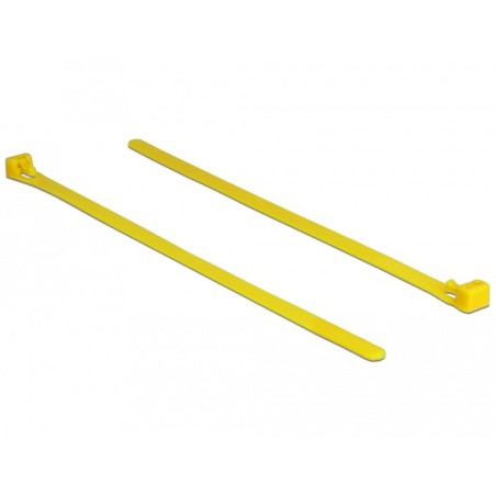 DeLOCK 18759 fascetta Releasable cable tie Nylon Giallo 100 pz