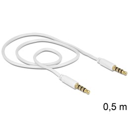 DeLOCK 3.5mm - 3.5mm, 0.5m cavo audio 0,5 m Bianco