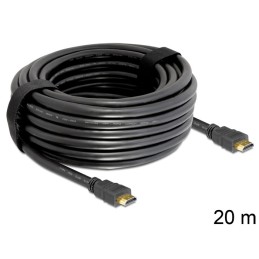 DeLOCK 20m, HDMI - HDMI cavo HDMI HDMI tipo A (Standard) Nero