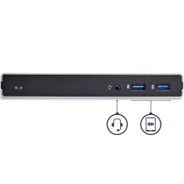 StarTech.com Docking Station Universale per Laptop USB 3.0 per dual-monitor DVI Gigabit Ethernet con adattatori HDMI   VGA -