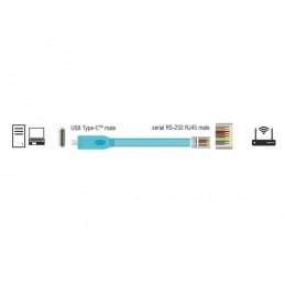 DeLOCK 63914 cavo seriale Blu 3 m USB tipo-C RJ45