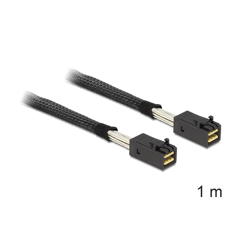 DeLOCK 1m, Mini SAS HD x 4 SFF 8643 Nero