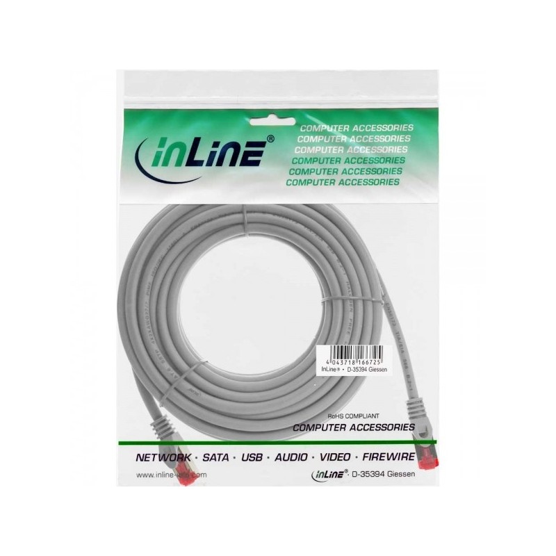 InLine 4043718154838 cavo di rete Grigio 30 m Cat6 S FTP (S-STP)