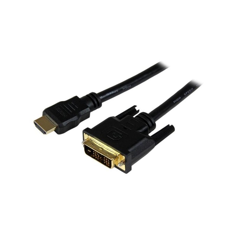 StarTech.com Cavo adattatore HDMI a DVI-D da 150 cm - Cavo connettore presa HDMI a presa DVI Maschio Maschio