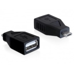 DeLOCK 65296 adattatore per inversione del genere dei cavi USB 2.0-A USB Micro-B Nero