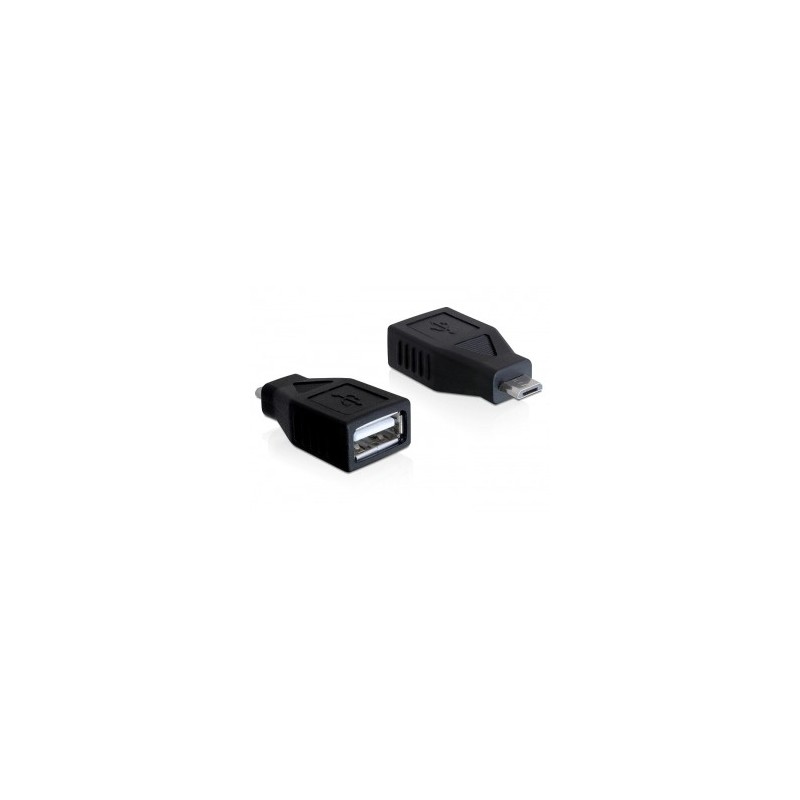 DeLOCK 65296 adattatore per inversione del genere dei cavi USB 2.0-A USB Micro-B Nero