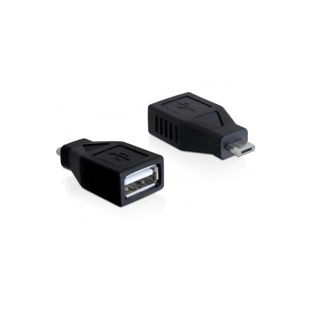 DeLOCK 65296 adattatore per inversione del genere dei cavi USB 2.0-A USB Micro-B Nero