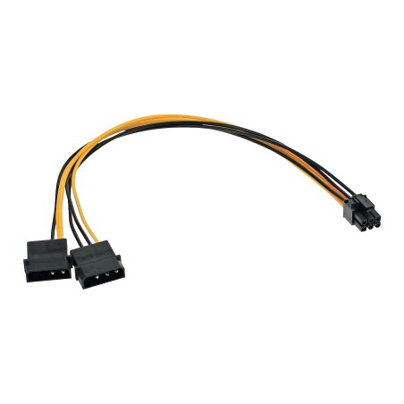 InLine Cavo di alimentazione int. da 6 pin PCIe F a 2x 4pin 5,25” M, 0,25m