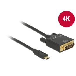 DeLOCK 1m, USB-C DVI 24+1 adattatore grafico USB 3840 x 2160 Pixel Nero