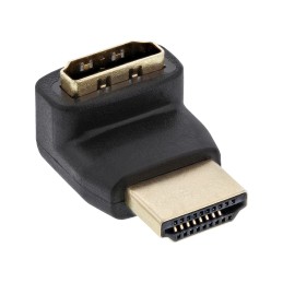 InLine Adattatore HDMI Tipo A Maschio Femmina, angolato 90° verso alto, dorato