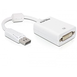 DeLOCK 61765 cavo e adattatore video 0,125 m DisplayPort DVI-I Bianco