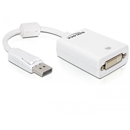 DeLOCK 61765 cavo e adattatore video 0,125 m DisplayPort DVI-I Bianco