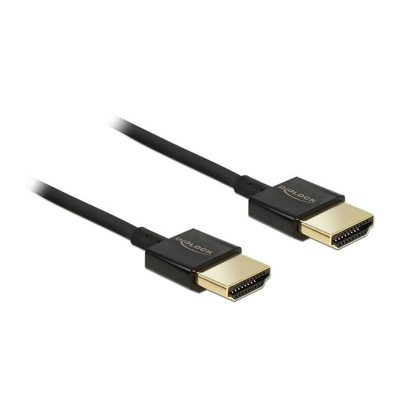 DeLOCK HDMI HDMI, 0.5 m cavo HDMI 0,5 m HDMI tipo A (Standard) Nero