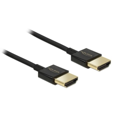 DeLOCK HDMI HDMI, 0.5 m cavo HDMI 0,5 m HDMI tipo A (Standard) Nero