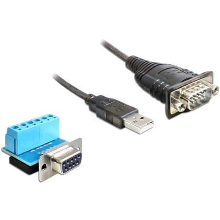 DeLOCK 62406 cavo seriale Nero 0,82 m USB tipo A DB-9