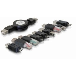 DeLOCK USB adapter kit 10 parts Nero