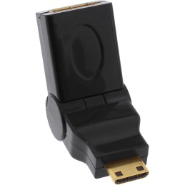 InLine Adattatore HDMI Typ A Femmina a Mini HDMI Typ C Maschio, 180°, 4K2K