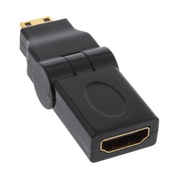 InLine Adattatore HDMI Typ A Femmina a Mini HDMI Typ C Maschio, 180°, 4K2K