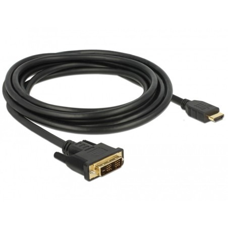 DeLOCK 85585 cavo e adattatore video 3 m DVI HDMI tipo A (Standard) Nero