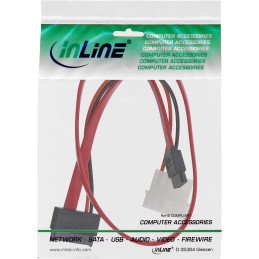 InLine Cavo SATA Slimline, conn. 13 pin. (7+6) a SATA + alimentazione, 0,4m