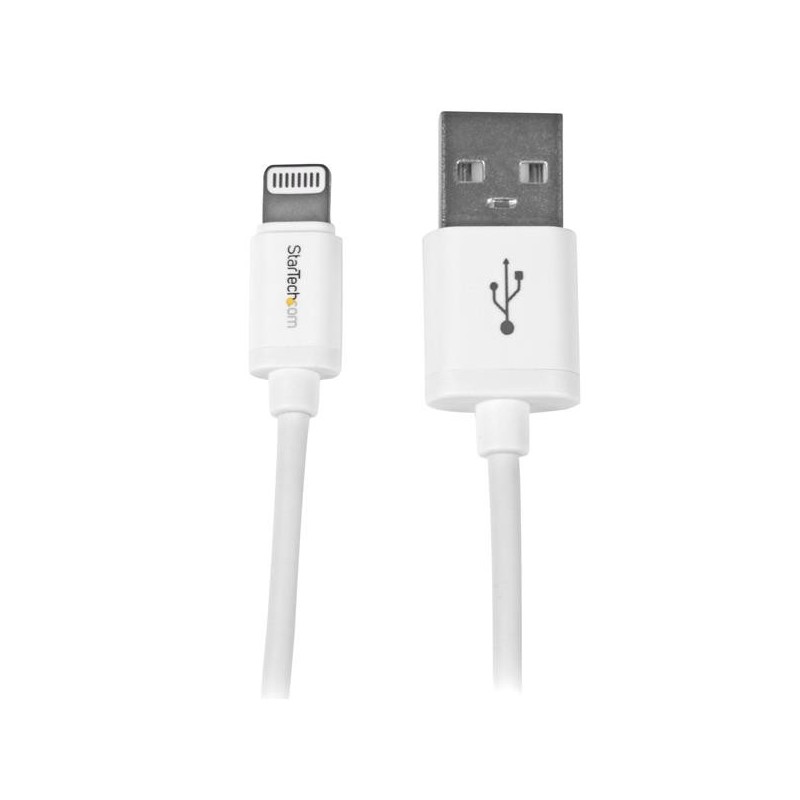 StarTech.com Cavo Connettore Lightning 8-pin Apple a USB di tipo Slim per iPhone   iPod   iPad da 1m - Bianco