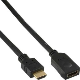 InLine HDMI-HDMI M-F 7.5m cavo HDMI 7,5 m HDMI tipo A (Standard) Nero