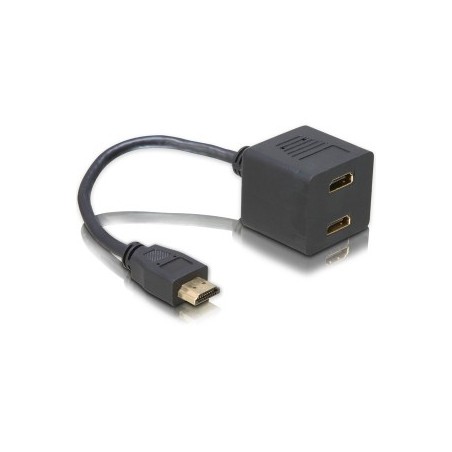 DeLOCK Adapter HDMI male to 2x HDMI female cavo HDMI 0,2 m HDMI tipo A (Standard) 2 x HDMI