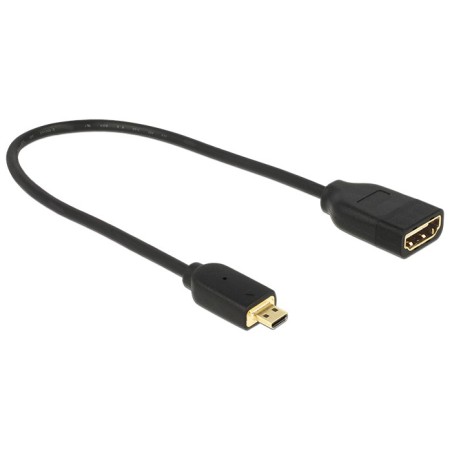 DeLOCK 0.2m, HDMI-A HDMI Micro-D cavo HDMI 0,2 m HDMI tipo D (Micro) HDMI tipo A (Standard) Nero