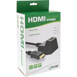 InLine Cavo HDMI, Prolunga con base, 4K2K, 1m, High Speed, Ethernet