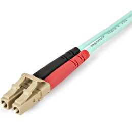 StarTech.com Cavo in fibra ottica multimodale da LC UPC a LC UPC OM4 da 1 m - Fibra LOMMF VCSEL Zipcord da 50 125 µm, Reti 100G