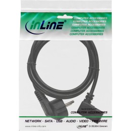 InLine Cavo alimentazione spina Shucko 90° presa C-13 90°D, nero, 5m