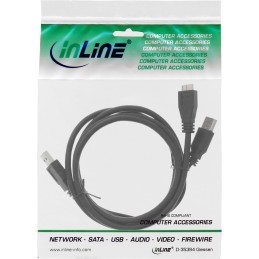 InLine Cavo USB 3.0 Sdoppiato, Y Form, 2x A maschio Micro B maschio, 1,5m