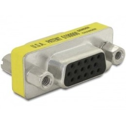 DeLOCK Adapter Gender Changer VGA female-female Sub-D 15 Giallo