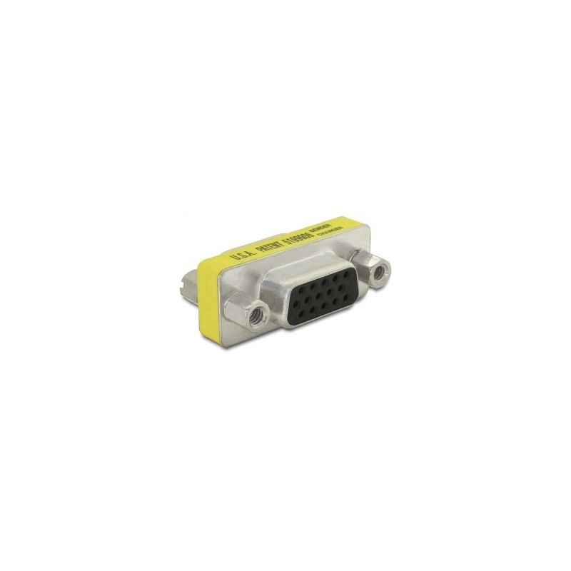 DeLOCK Adapter Gender Changer VGA female-female Sub-D 15 Giallo