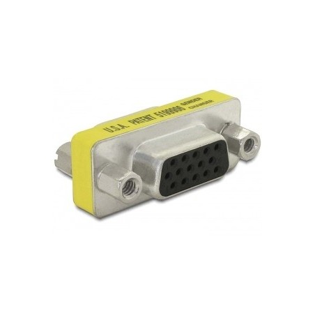 DeLOCK Adapter Gender Changer VGA female-female Sub-D 15 Giallo