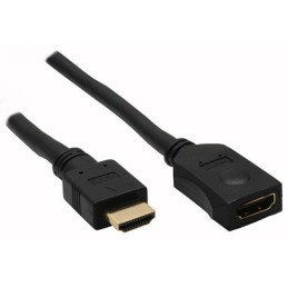 InLine HDMI M-F 3m cavo HDMI HDMI tipo A (Standard) Nero