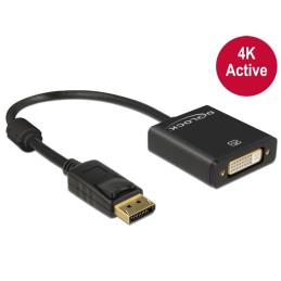 DeLOCK 62599 cavo e adattatore video 0,2 m DisplayPort DVI-I Nero