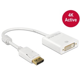 DeLOCK 62600 cavo e adattatore video 0,2 m DisplayPort DVI-I Bianco