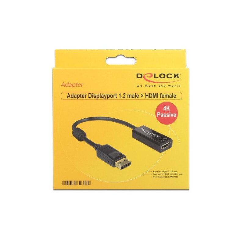 DeLOCK 62609 cavo e adattatore video 0,2 m DisplayPort HDMI Nero