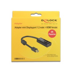 DeLOCK 62613 cavo e adattatore video 0,2 m Mini DisplayPort HDMI tipo A (Standard) Nero