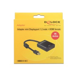 DeLOCK 62611 cavo e adattatore video 0,2 m Mini DisplayPort HDMI tipo A (Standard) Nero