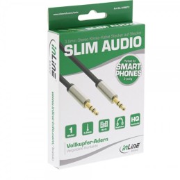 InLine S-99211 cavo audio 1 m 3.5mm Nero, Argento