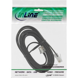 InLine Cavo modulare telefonico, RJ45 maschio a RJ12 maschio, 6 fili, 10m