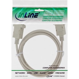 InLine Cavo Nullmodem, Sub-D 9 9pin F-F, beige, ispezionabile, 2m