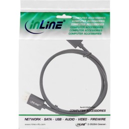 InLine Cavo DisplayPort 1.4 Slim, 8K4K, dorato, nero, 1m