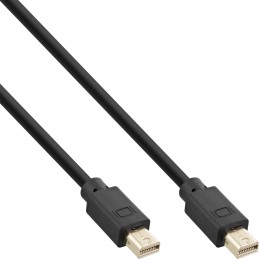 InLine Cavo Mini DisplayPort 1.4, maschio-maschio, dorato, nero, 2m