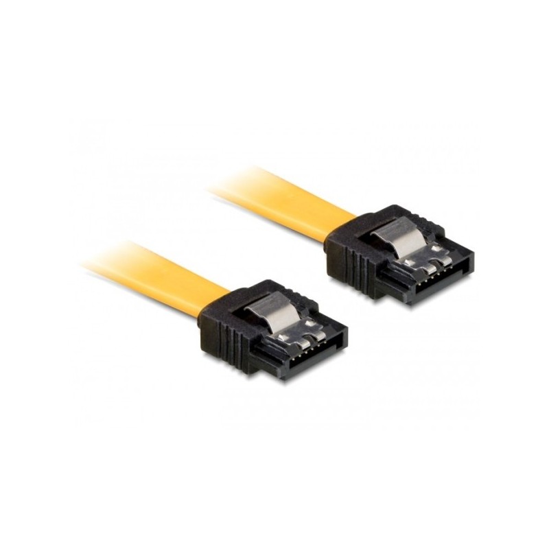 DeLOCK 0.1m SATA M M cavo SATA 0,1 m Giallo