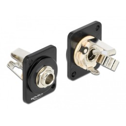 DeLOCK Modulo di Tipo-D 6,35 mm 3 pin jack stereo femmina per saldare il connettore